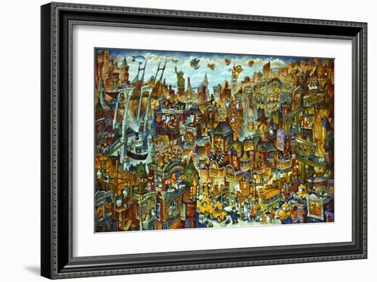 Cat City 2-Bill Bell-Framed Giclee Print