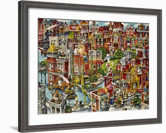 Cat City-Bill Bell-Framed Giclee Print