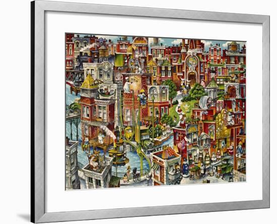 Cat City-Bill Bell-Framed Giclee Print