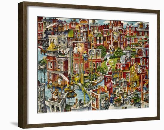 Cat City-Bill Bell-Framed Giclee Print