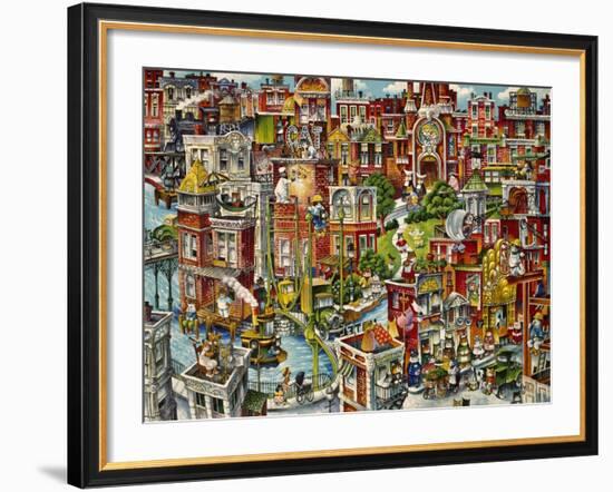 Cat City-Bill Bell-Framed Giclee Print