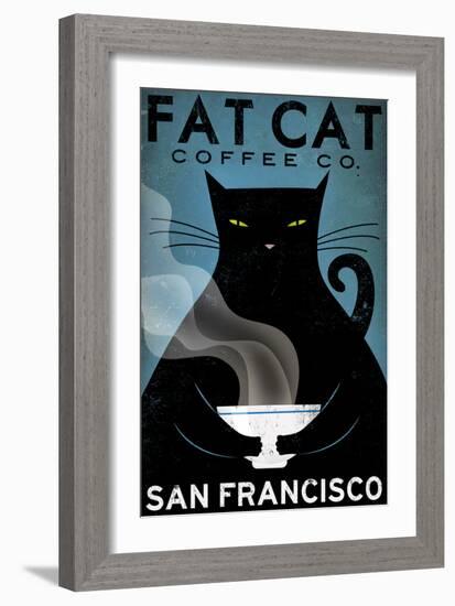 Cat Coffee-Ryan Fowler-Framed Art Print