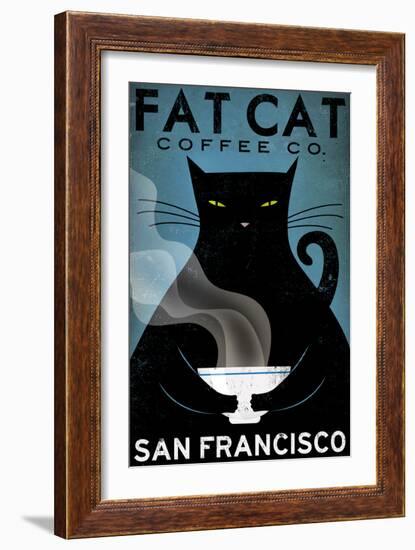 Cat Coffee-Ryan Fowler-Framed Art Print