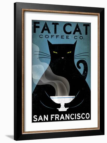 Cat Coffee-Ryan Fowler-Framed Art Print