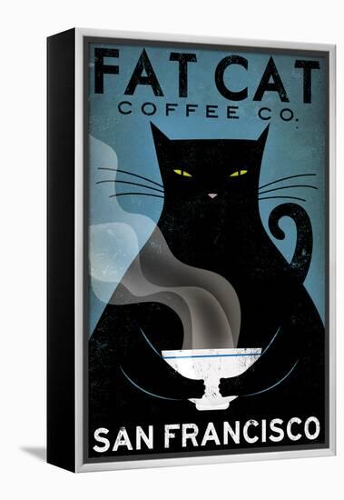 Cat Coffee-Ryan Fowler-Framed Stretched Canvas