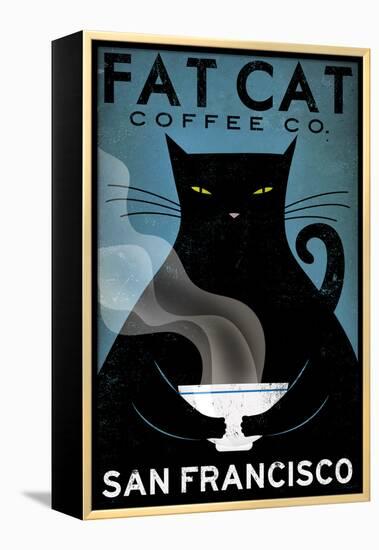 Cat Coffee-Ryan Fowler-Framed Stretched Canvas