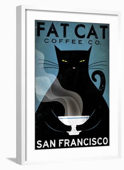 Cat Coffee-Ryan Fowler-Framed Art Print