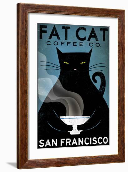 Cat Coffee-Ryan Fowler-Framed Art Print