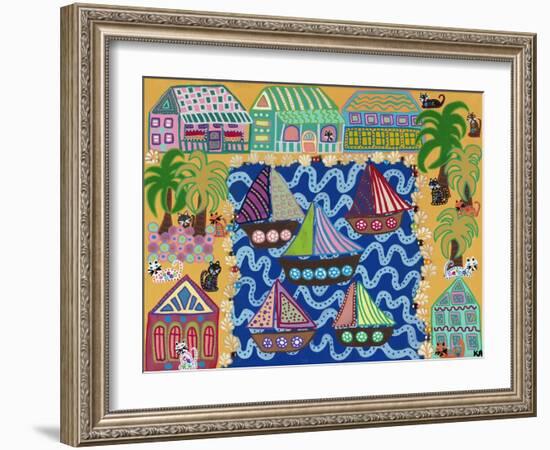 Cat Commune-Kerri Ambrosino-Framed Giclee Print