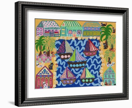 Cat Commune-Kerri Ambrosino-Framed Giclee Print