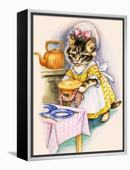 Cat Cooking a Pie-null-Framed Premier Image Canvas