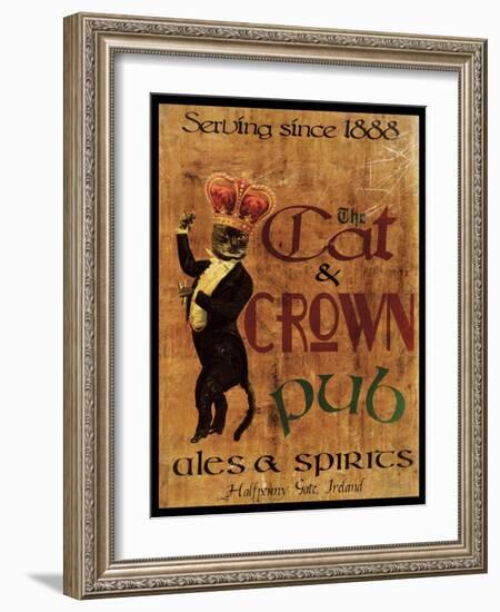 Cat & Crown Pub-Jason Giacopelli-Framed Art Print