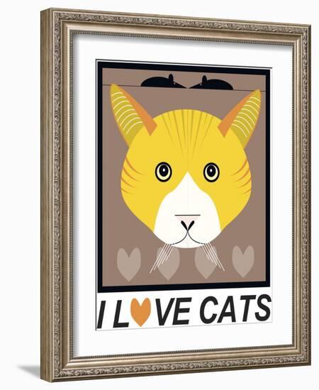 Cat Cup-Marie Sansone-Framed Giclee Print