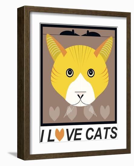 Cat Cup-Marie Sansone-Framed Giclee Print