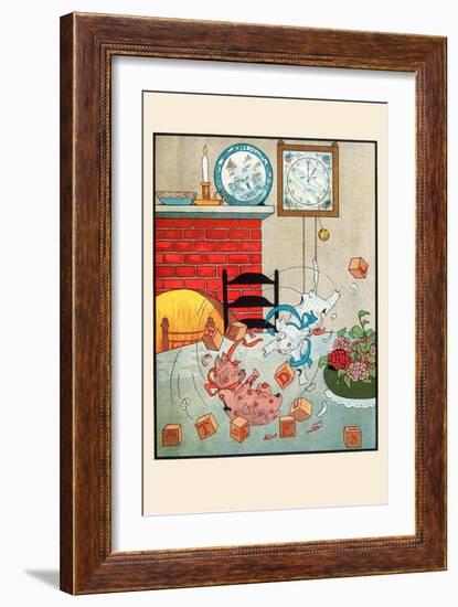 Cat-Dog Tussle-Eugene Field-Framed Art Print