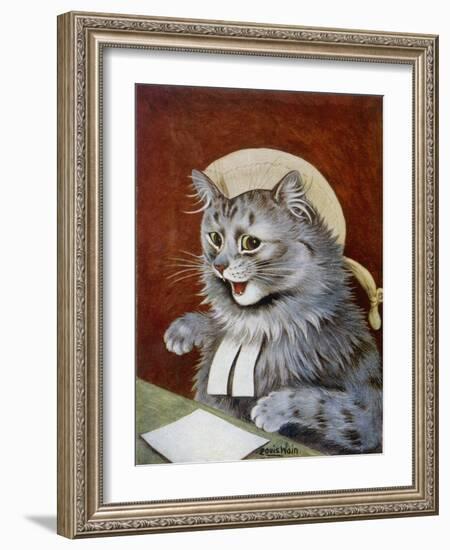 Cat Dressed as a Judge-Louis Wain-Framed Photographic Print