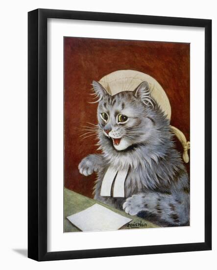 Cat Dressed as a Judge-Louis Wain-Framed Photographic Print