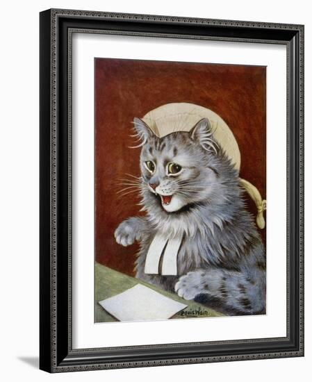 Cat Dressed as a Judge-Louis Wain-Framed Photographic Print