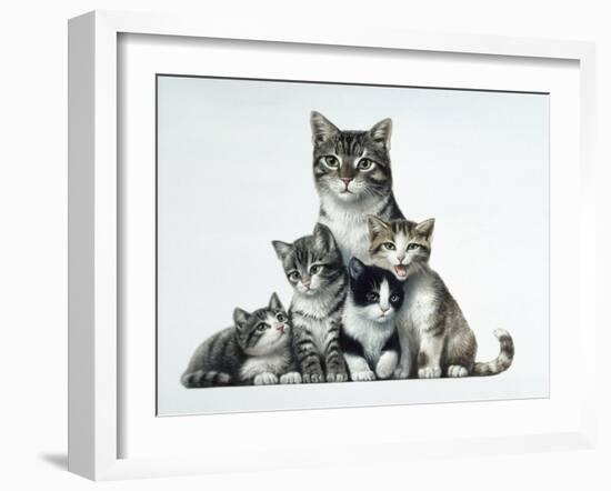 Cat Family-Harro Maass-Framed Giclee Print