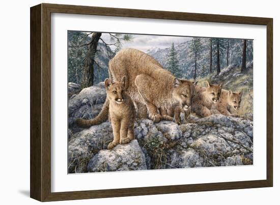 Cat Family-Jeff Tift-Framed Giclee Print