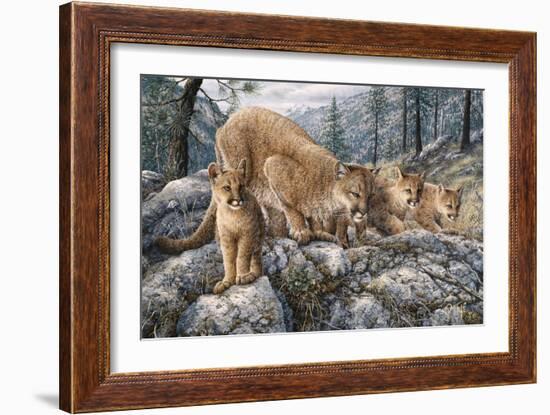 Cat Family-Jeff Tift-Framed Giclee Print