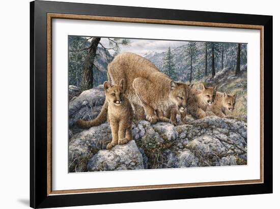 Cat Family-Jeff Tift-Framed Giclee Print