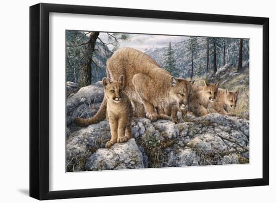 Cat Family-Jeff Tift-Framed Giclee Print