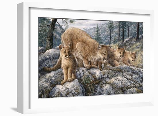 Cat Family-Jeff Tift-Framed Giclee Print