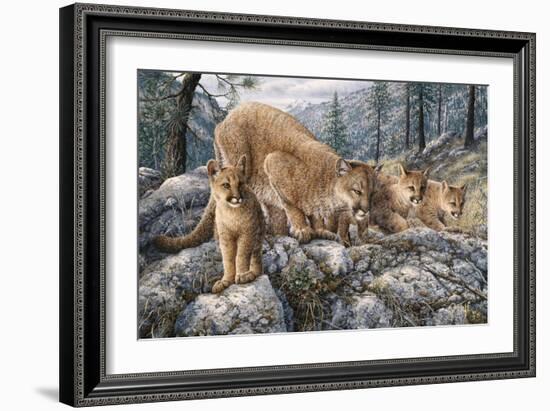 Cat Family-Jeff Tift-Framed Giclee Print