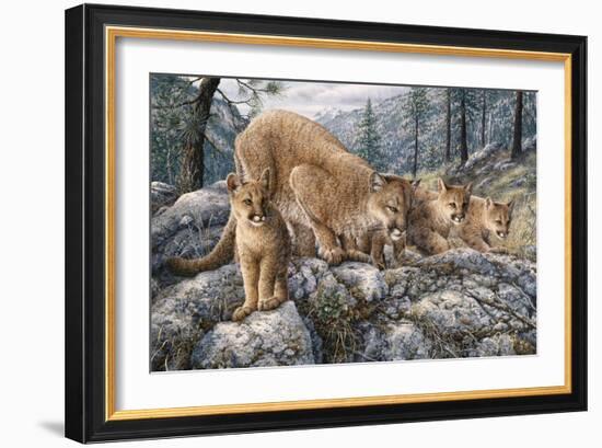 Cat Family-Jeff Tift-Framed Giclee Print