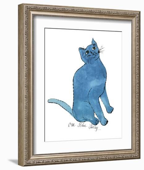Cat From "25 Cats Named Sam and One Blue Pussy", c. 1954 (One Blue Pussy)-Andy Warhol-Framed Art Print
