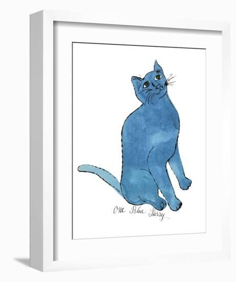 Cat From "25 Cats Named Sam and One Blue Pussy", c. 1954 (One Blue Pussy)-Andy Warhol-Framed Art Print