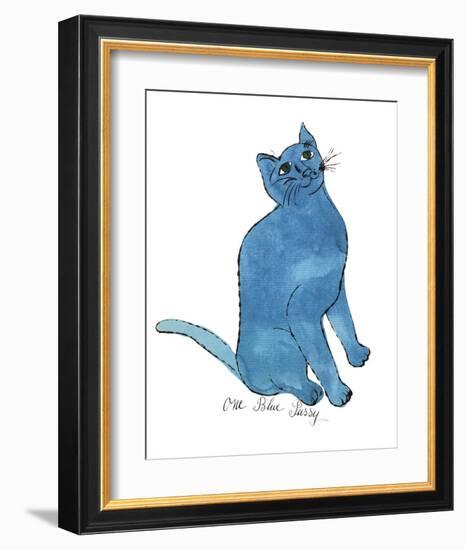 Cat From "25 Cats Named Sam and One Blue Pussy", c. 1954 (One Blue Pussy)-Andy Warhol-Framed Art Print