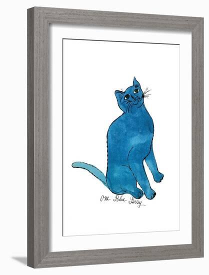 Cat From "25 Cats Named Sam and One Blue Pussy", c. 1954 (One Blue Pussy)-Andy Warhol-Framed Art Print