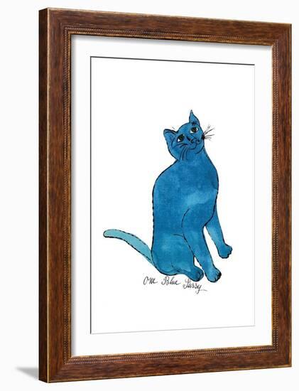 Cat From "25 Cats Named Sam and One Blue Pussy", c. 1954 (One Blue Pussy)-Andy Warhol-Framed Art Print