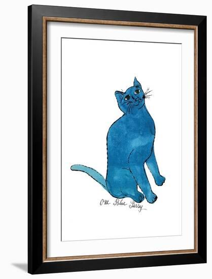 Cat From "25 Cats Named Sam and One Blue Pussy", c. 1954 (One Blue Pussy)-Andy Warhol-Framed Art Print