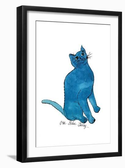 Cat From "25 Cats Named Sam and One Blue Pussy", c. 1954 (One Blue Pussy)-Andy Warhol-Framed Art Print