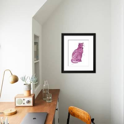 Cat From 25 Cats Named Sam And One Blue Pussy C 1954 Pink Sam Art Print By Andy Warhol Art Com