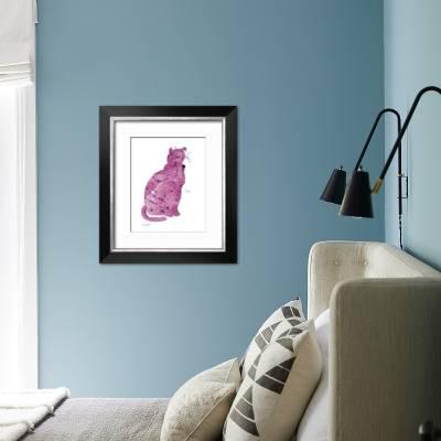 Cat From 25 Cats Named Sam And One Blue Pussy C 1954 Pink Sam Art Print By Andy Warhol Art Com