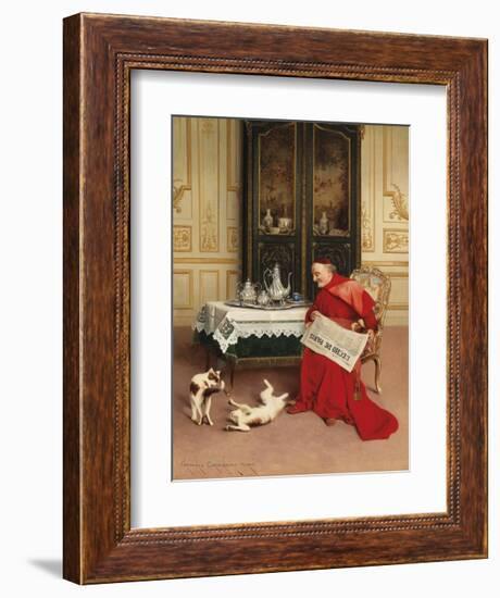 Cat Games-Georges Croegaert-Framed Premium Giclee Print