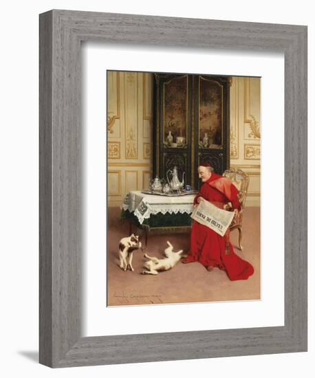 Cat Games-Georges Croegaert-Framed Premium Giclee Print