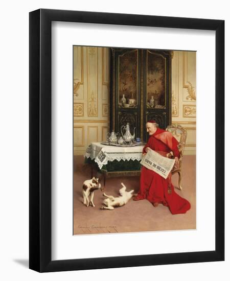 Cat Games-Georges Croegaert-Framed Premium Giclee Print