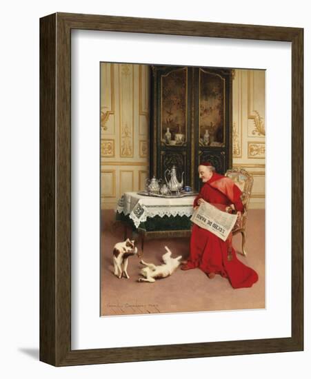 Cat Games-Georges Croegaert-Framed Premium Giclee Print