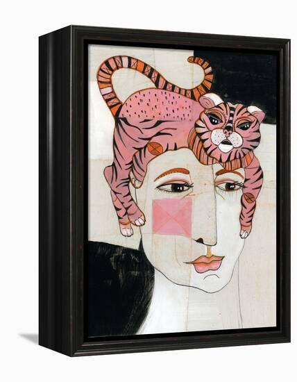 Cat Hair-Stacy Milrany-Framed Stretched Canvas