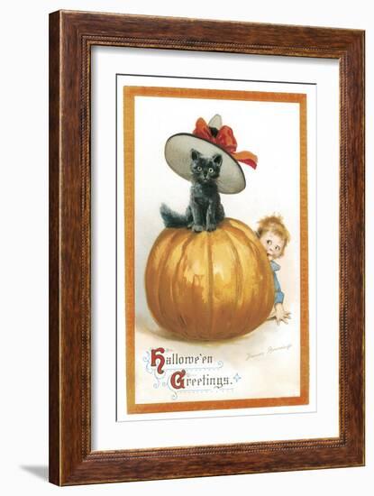 Cat Hat-Vintage Apple Collection-Framed Giclee Print