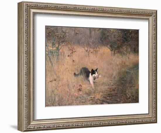 Cat Hunting, 1883-Bruno Liljefors-Framed Art Print