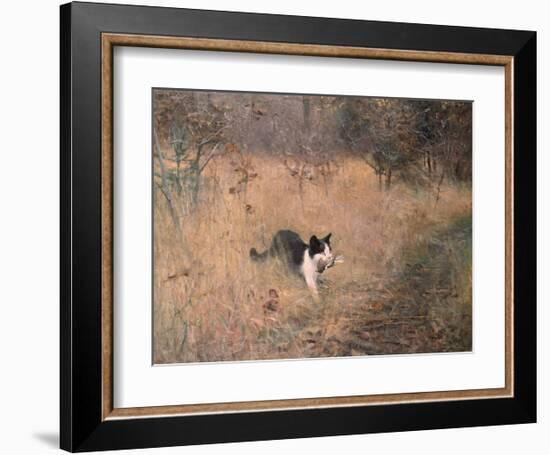 Cat Hunting, 1883-Bruno Liljefors-Framed Art Print