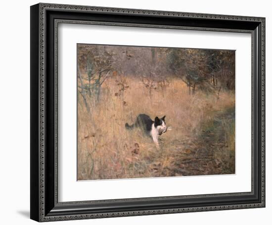 Cat Hunting, 1883-Bruno Liljefors-Framed Art Print