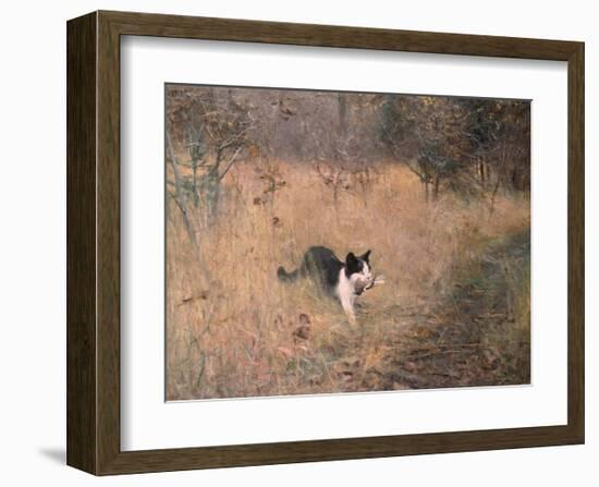 Cat Hunting, 1883-Bruno Liljefors-Framed Art Print