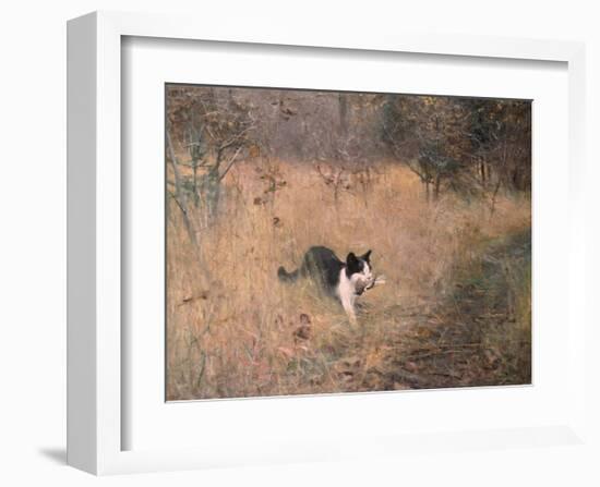 Cat Hunting, 1883-Bruno Liljefors-Framed Art Print